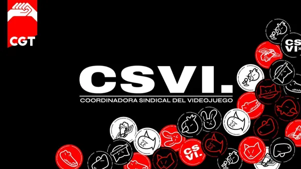 Coordinadora Sindical del Videojuego (CSVI) logo.