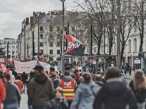 French workers go on a one-day strike.
